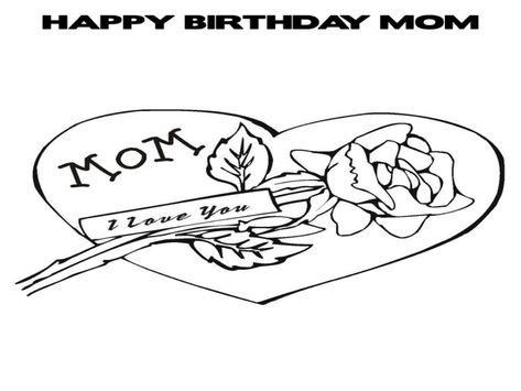 happy birthday mom coloring page mom coloring pages mothers day