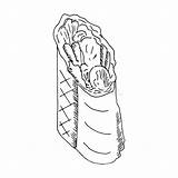 Shawarma Kebab Doner sketch template