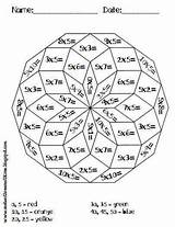 Multiplication Math Worksheets Mandala Choose Board Fun sketch template