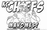 Coloring Pages Chiefs Kansas City Mahomes Patrick Football Sheets Nfl Kc Color Players Logo Template Kids Pdf sketch template