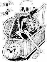 Coloring Pages Halloween Skeleton Printables Related Posts sketch template