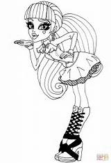 Draculaura Coloring Pages Printable Monster High Elfkena Puzzle Deviantart Categories sketch template