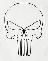 Punisher Skull Outline Drawing Stencil Logo Tattoo Drawings Template Clipart Coloring Sketch A4 Tattoos Cool Vector Marvel Balck Getdrawings Amazon sketch template