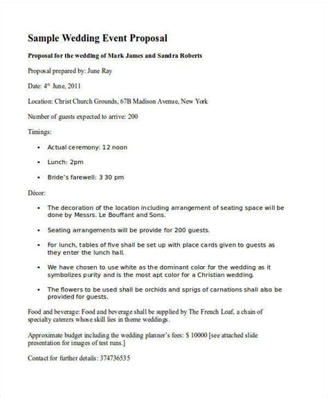 event proposal letters samples   ms word pages