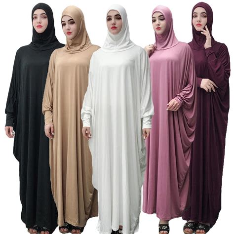 women muslim overhead jilbab gown hijab abaya prayer farasha robe