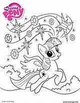 Little Twilight Poney Princesse Coloriages Celestia Colorir Rainbows Unicornios Colorier Dash Dibujar Pinkie Ponis sketch template