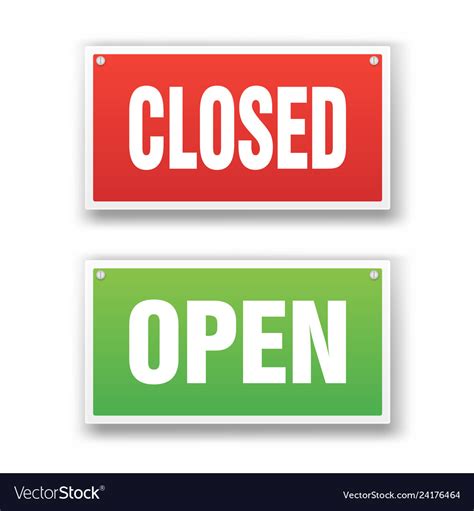 open  closed signs royalty  vector image