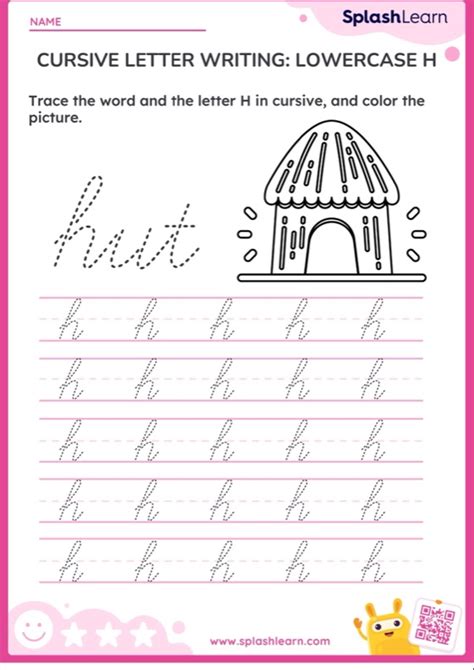cursive letter writing lowercase  ela worksheets splashlearn
