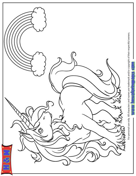 unicorn cartoon coloring pages coloring home