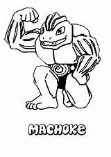 Machoke Coloring Pages Pokemon Machamp Color Fighting Getdrawings Hellokids Print Online sketch template