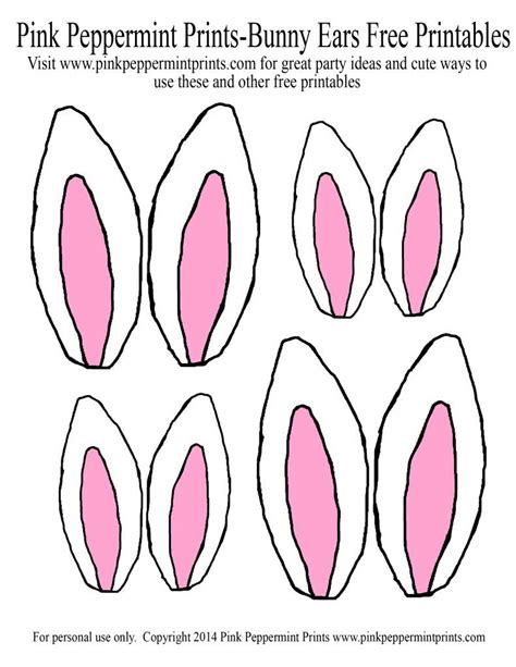 bunny ears printable picture insta easter bunny ears template easter
