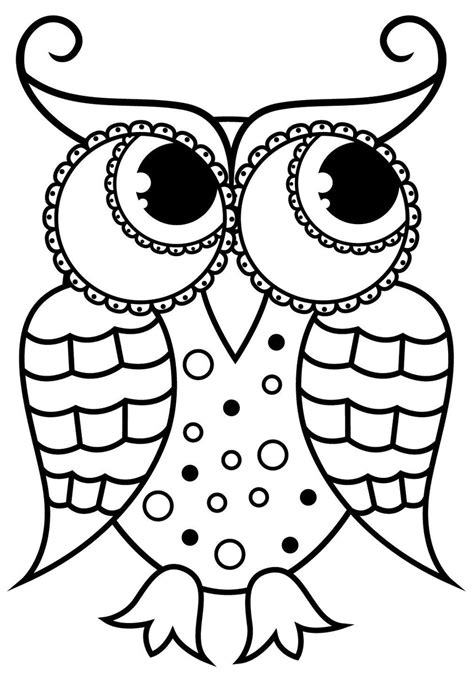 printable coloring pages  kidspdf large print owls  coloring