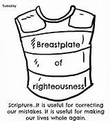 Breastplate Righteousness Grandkids Verses Sandwichink sketch template