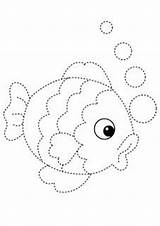 Worksheets Pontilhado Pontilhados Tulamama Desenhos Colorir Toddlers Motora Trazos Coordenacao Pontos Fish Cobrir Pontilhadas Raskraski Hojas sketch template