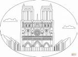 Coloring Dame Notre Paris Pages Cathedrale Printable sketch template