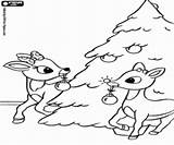 Rudolph Christmas Tree Clarice Coloring sketch template