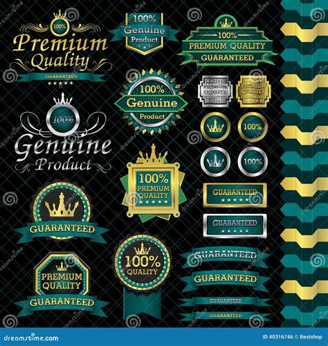 luxury label set stock vector illustration  elegance