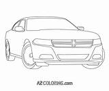 Coloring Charger Dodge Pages Popular Coloringhome sketch template