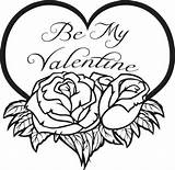Coloring Valentines Pages Happy Mine Printable Cards Print These sketch template