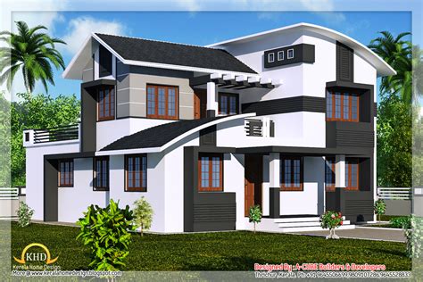 duplex villa elevation  sq ft kerala home design  floor plans