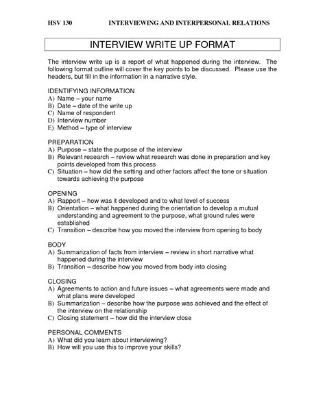 interview paper  style interview paper  format  basic