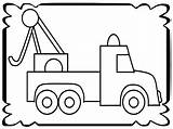 Coloring Tow Pages Trucks Truck Clipart Simple Popular Library Coloringhome Line sketch template