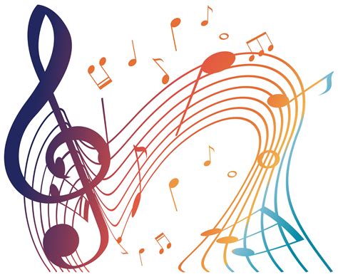 colorful musicnotes  white background  vector art  vecteezy