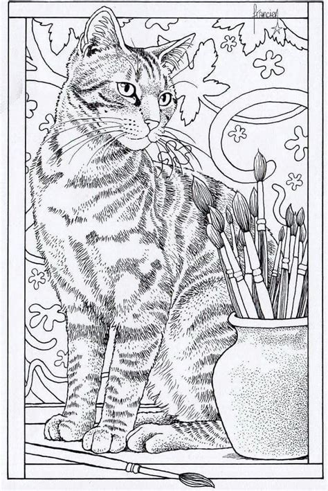 printable cat coloring pages  adults monaicyn kitchen ideas