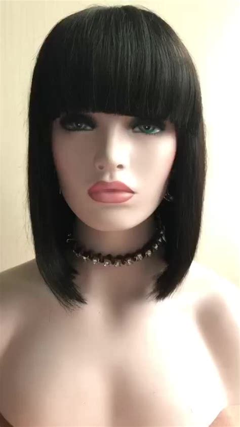 Top Selling Perfect Length 12in Lace Front Human Hair Straight Bob Wig
