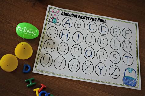 alphabet easter egg hunt