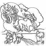 Elijah Coloring Pages Elisha Fire Chariot Heaven Goes Bible Chariots Color Printable Prophet Kids School Sunday Crafts Getcolorings Getdrawings Woman sketch template