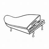 Piano Coloring Pages Instrument Musical Books Printable Q4 sketch template