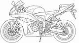 Honda Cbr Motorcycle Line Cbr600rr Drawing 600rr 2008 Blueprints Motorcycles Bike 600 Rr Coloring Drawings Pages Sketch Ducati Aka Choose sketch template