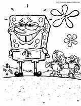 Coloring Pages Spongebob Squarepants Cartoon Character Color Sheet Printable Kids Characters Sheets Book sketch template