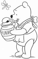 Coloring Pages Honey Pooh Winnie Jar Pot Printable Template Print Halloween Coloringpage sketch template