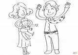 Family Coloring Happy Pages Printable Drawing Skip Main sketch template