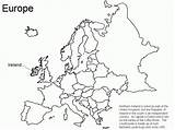 Europe Map Coloring Pages Kids Color Maps Drawing Sheets Ireland Colouring Blank Library Online Clip Popular Continents Coloringhome Comments Insertion sketch template