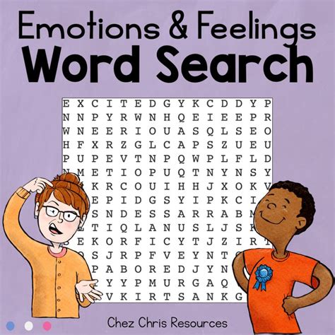 mots caches gratuits les emotions en anglais chez chris resources emotions jeux de