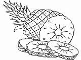 Coloring Pages Pineapple sketch template