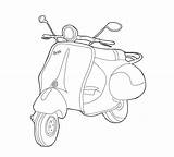 Vespa Coloring Pages Scooter Charlie Quentin Blake sketch template