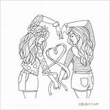 Bff Pages Coloring Hard Template sketch template