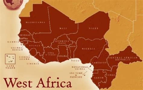 map  west africa west africa west african countries africa