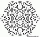 Mandala Coloring Pages Intricate Colouring Library Clip Easy Abstract sketch template