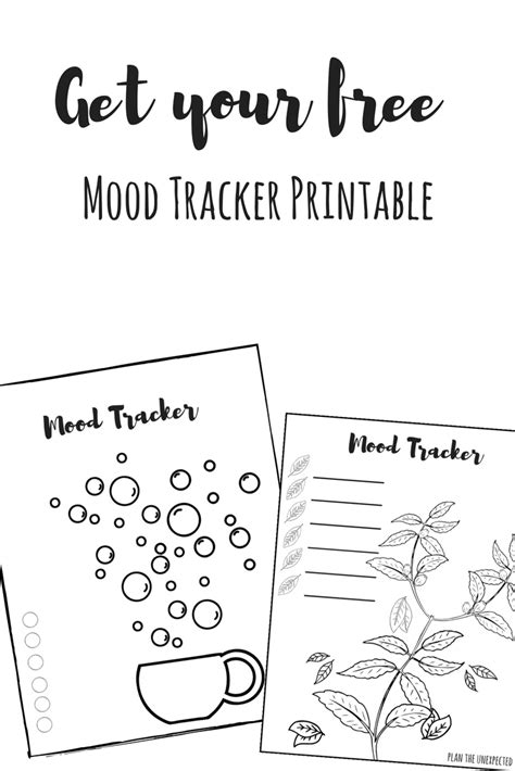 mood tracker mood tracking bullet journal planner freebie