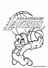 Lakers Coloring Pages Los Angeles Nba La Mario Sheets Basketball Super Clipart Logo Print Book Library Template Popular Coloringhome Search sketch template