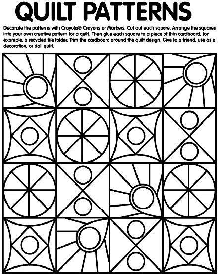 quilt patterns coloring page crayolacom