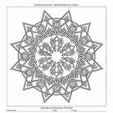 Knotwork Meditations Mandala Interlaced Coloring Pages sketch template