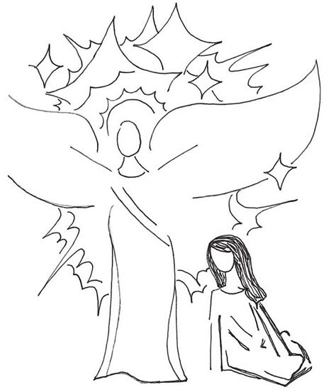 angel appears  mary gabriel angel mary bible doodle sketch