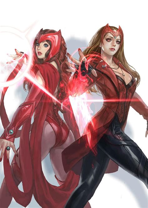 Scarlet Witch Art Comic Vs Film Marvel Mcu Marvel