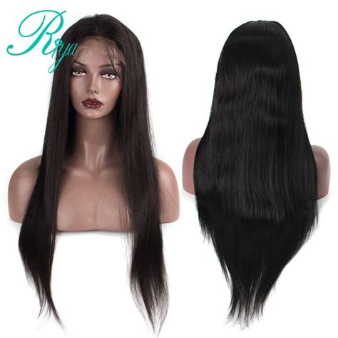 pre plucked full lace human hair wigs straight 130 density glueless